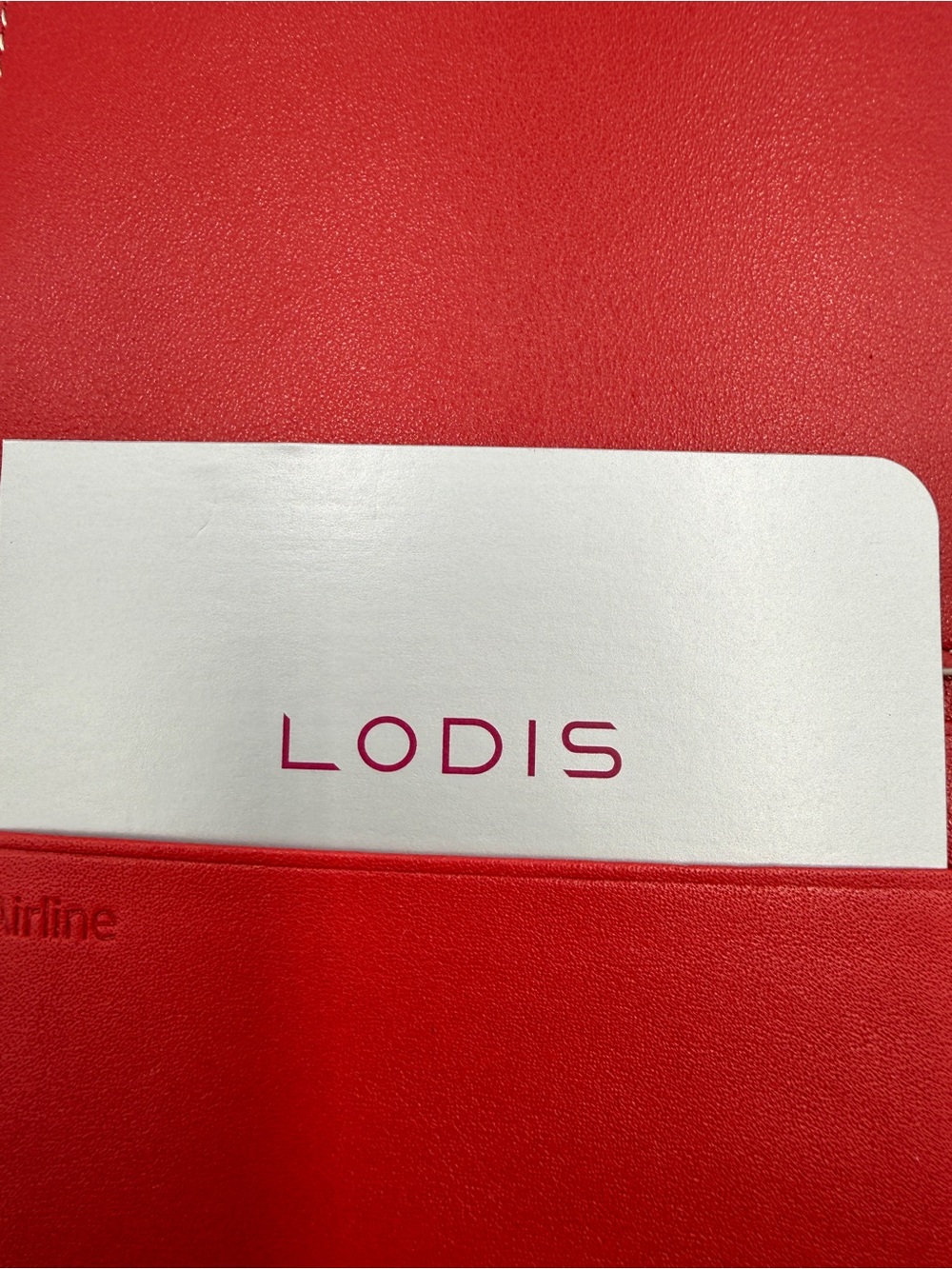 Lodis Red Leather Travel Passport Wallet - Picture 4 of 5